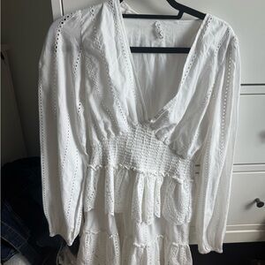 Steve Madden White Eyelet Maxi Dress